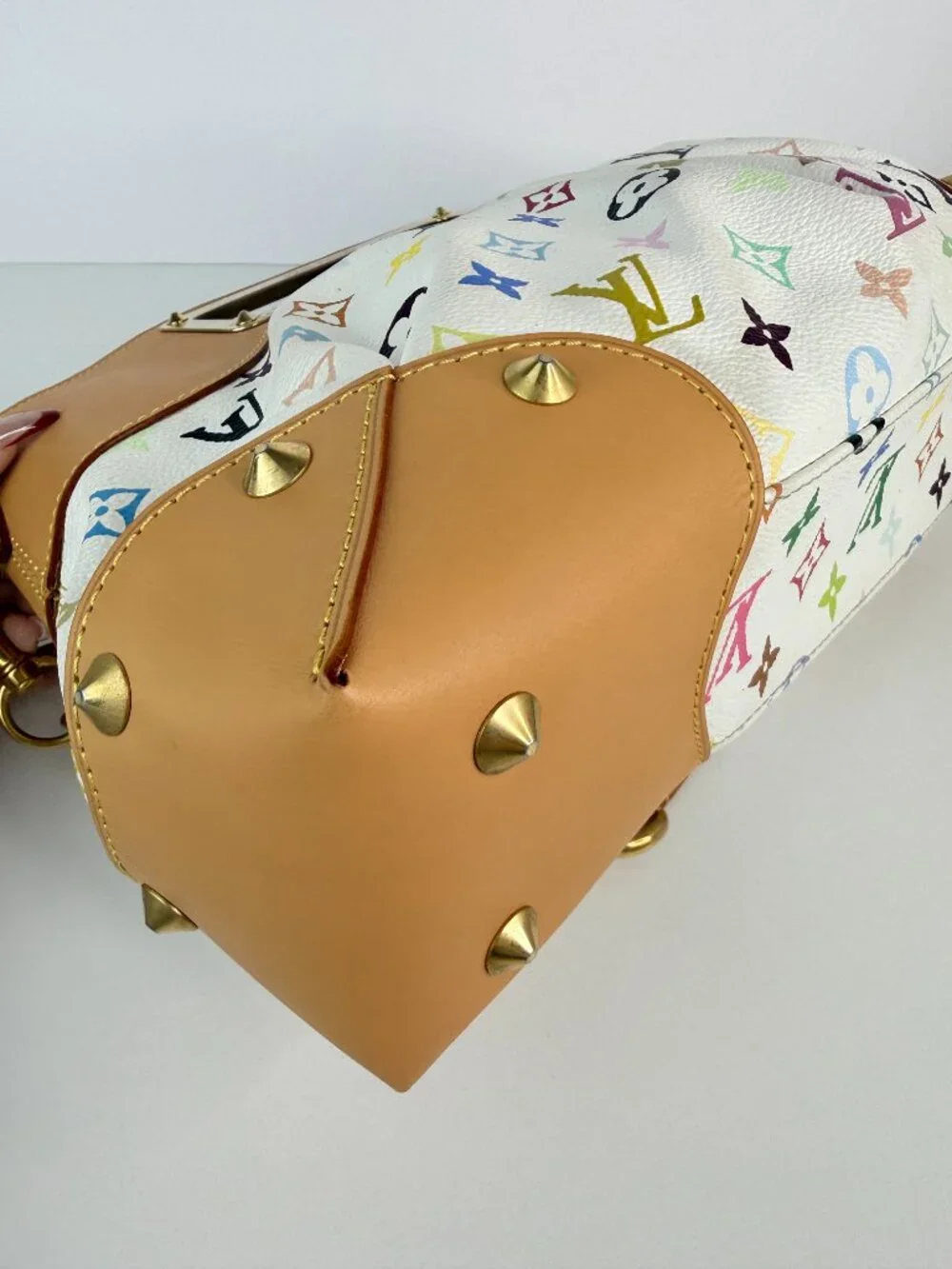 louis vuitton judy handbag monogram multicolor white